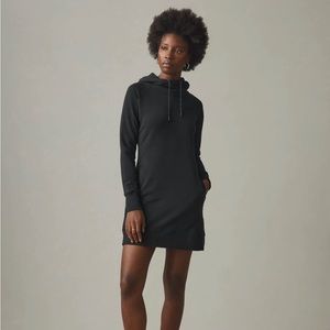 Athleta hoodie dress, black, size xs, pocket